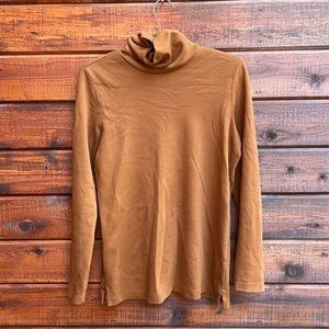 Lands End 100% Cotton Rust Turtleneck